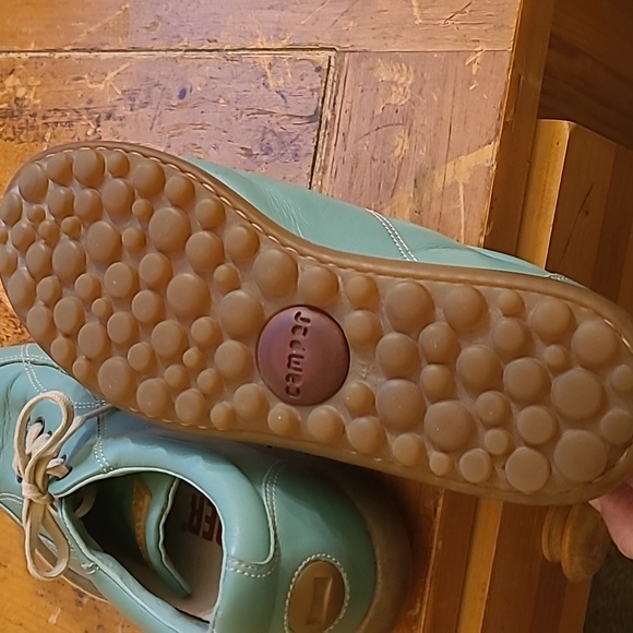 Camper Pelotas Robins Egg Blue Tie Loafers - Picture 5 of 6